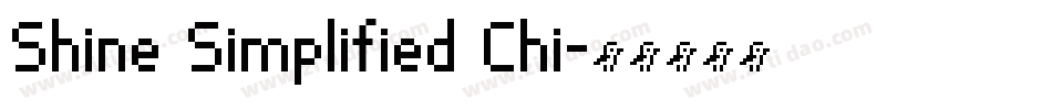 Shine Simplified Chi字体转换